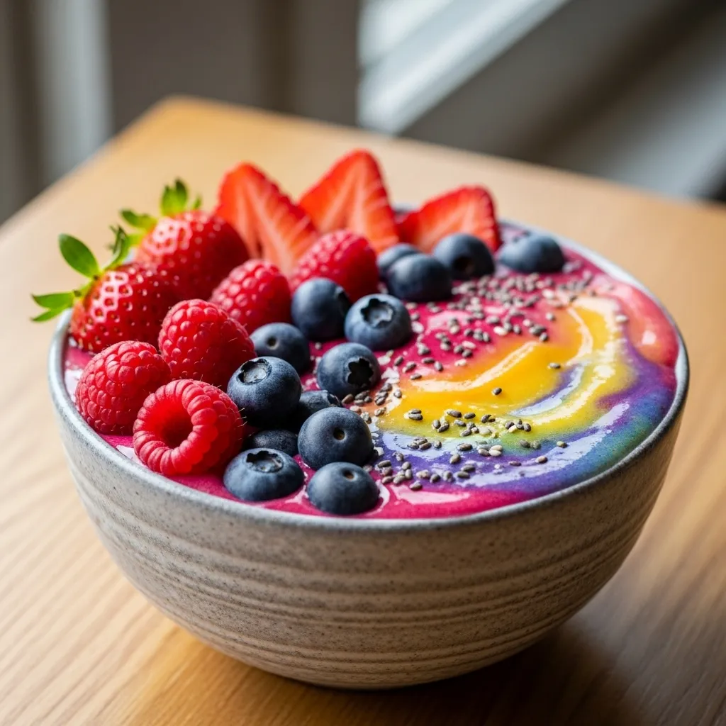 Smoothie Bowl Energético de Frutas Vermelhas